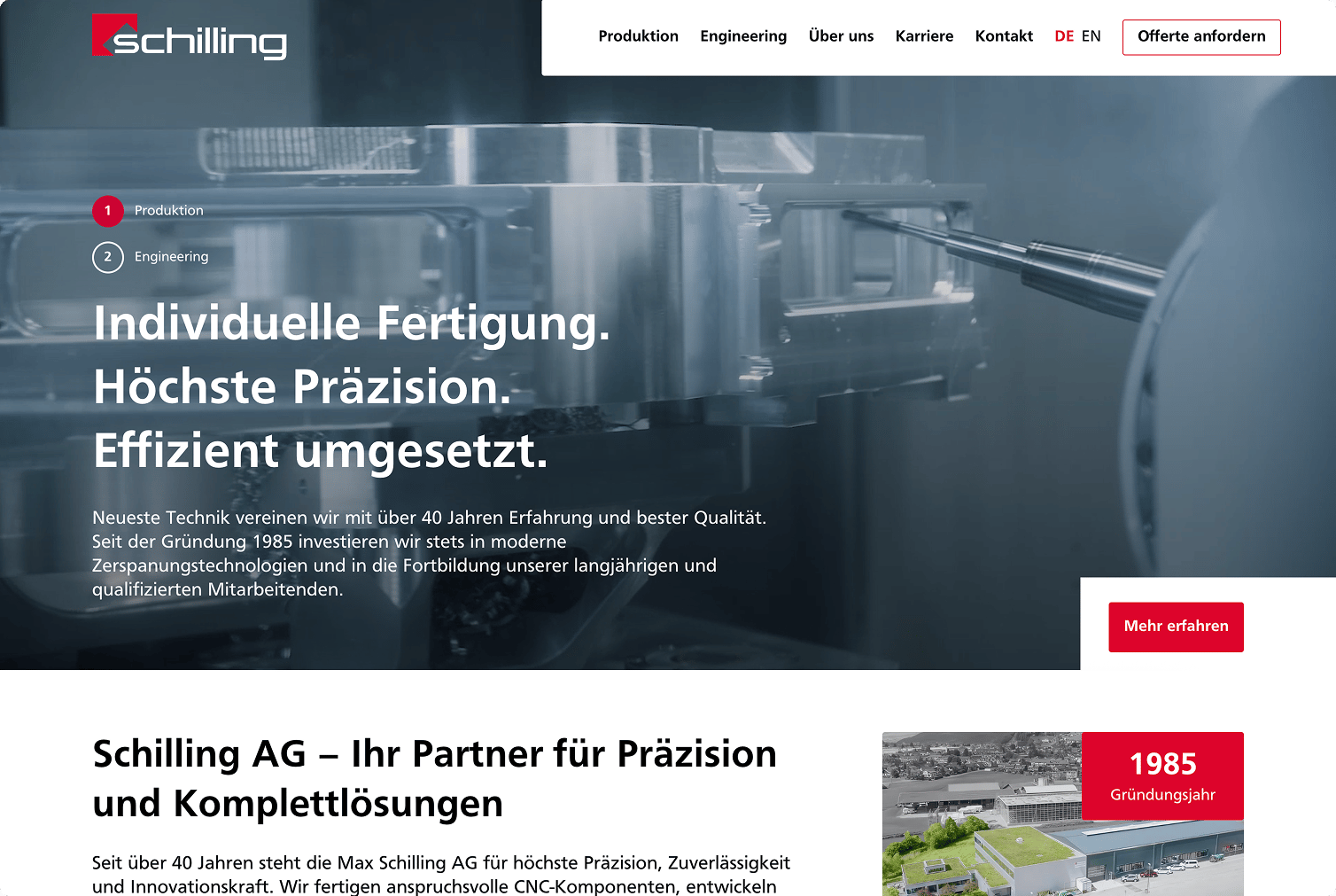 Website Relaunch für Max Schilling AG